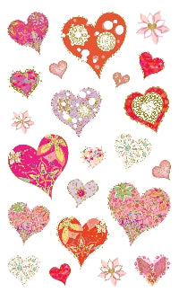 Dazzling Hearts (Refl) Stickers by Mrs. Grossman's