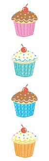 Delightful Cupcake (Spkl) Stickers by Mrs. Grossman's