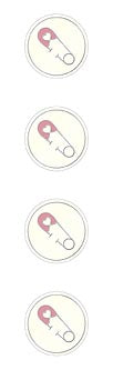 Diaper Pin - Pink Stickers by Mrs. Grossman's