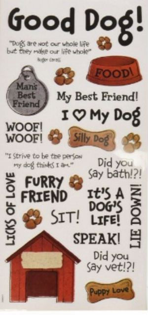 Dog Phrase Stickers by Sandylion Sticker Designs