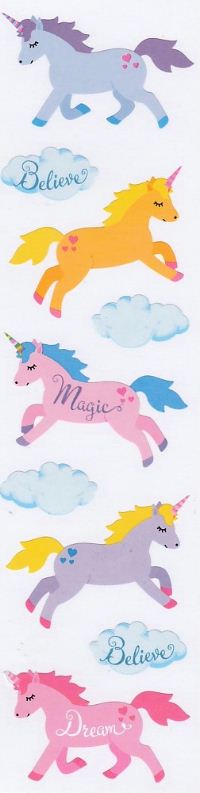Pastel Unicorn Ponies Stickers by Mrs. Grossman's