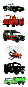 Emergency Vehicles (Refl) Stickers by Mrs. Grossman's