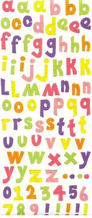Pink Alphabet Stickers by Mrs. Grossman's