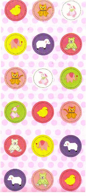 Pink Spots Stickers by Mrs. Grossman's