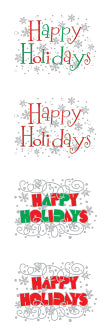 Expressions Happy Holidays (Refl) Stickers by Mrs. Grossman's