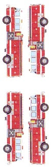 Fire Engines Stickers by Mrs. Grossman's