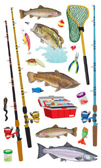 Fishing III Stickers by Mrs. Grossman's