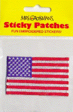 American Flag (Patch) Stickers by Mrs. Grossman's