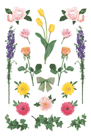 Flowers Stickers by Mrs. Grossman's