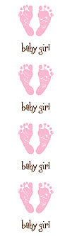 Footprints Pink Stickers by Mrs. Grossman's