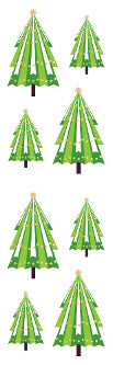Glimmer Tree (Refl) Stickers by Mrs. Grossman's