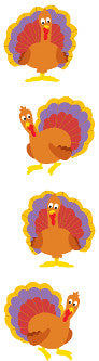 Gobble Gobble Stickers by Mrs. Grossman's