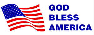God Bless America (Bumper Sticker) Stickers by Mrs. Grossman's