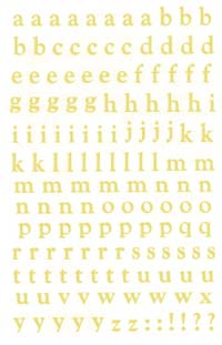 Gold Lowercase Alphabet (Refl) Stickers by Mrs. Grossman's