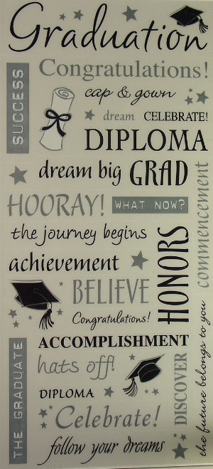 Graduation Words Stickers by Sandylion Sticker Designs