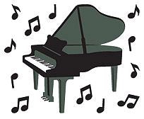 Grand Piano Stickers by Mrs. Grossman's