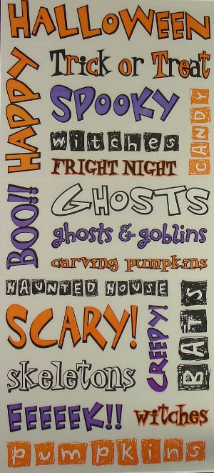 Halloween Words Stickers by Sandylion Sticker Designs