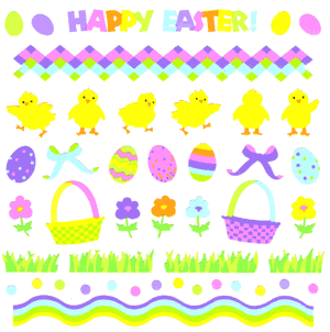 Happy Easter! Stickers by Mrs. Grossman's