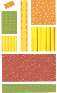 Swatches Harvest (Fabric) Stickers by Mrs. Grossman's