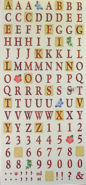 Heritage Alphabet Stickers by Sandylion Sticker Designs