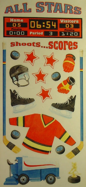 Hockey Stickers by Sandylion Sticker Designs