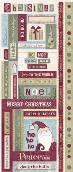 Holiday Words Stickers by Sandylion Sticker Designs