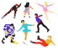 Ice Skaters Stickers by Mrs. Grossman's