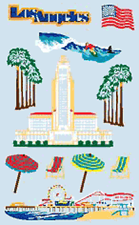 Los Angeles Stickers by Mrs. Grossman's