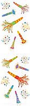 Magical Party Blowers (Refl) Stickers by Mrs. Grossman's