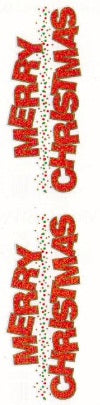 Merry Christmas, Block (Refl) Stickers by Mrs. Grossman's