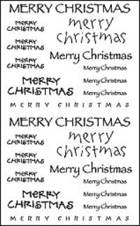 Merry Christmas, Black Stickers by Mrs. Grossman's