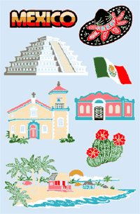Mexico Stickers by Mrs. Grossman's