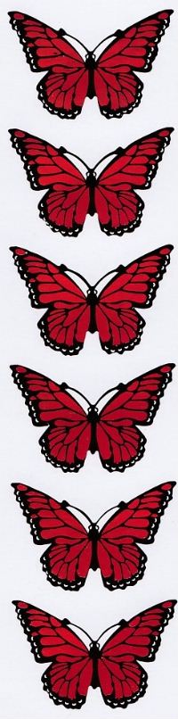 Red Foil Butterfly Stickers by Mrs. Grossman's