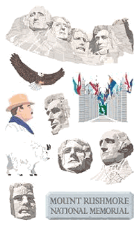 Mount Rushmore Stickers by Mrs. Grossman's