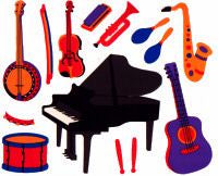 Music Instruments Stickers by Mrs. Grossman's