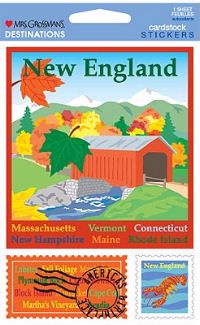 New England (Cardstock) Stickers by Mrs. Grossman's