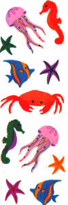 Sea Life (Opal) Stickers by Mrs. Grossman's