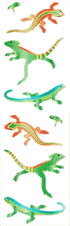 Tropical Lizard (Opal) Stickers by Mrs. Grossman's