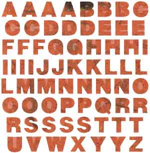 Orange Alphabet (Papier) Stickers by Mrs. Grossman's