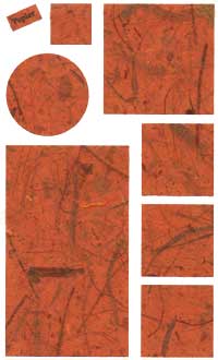 Orange Blocks (Papier) Stickers by Mrs. Grossman's