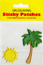 Palm Tree & Sun (Patch) Stickers by Mrs. Grossman's