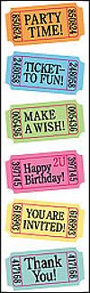 Party Tickets Stickers by Mrs. Grossman's