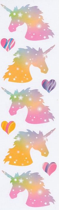 Pastel Unicorn Portraits Stickers by Mrs. Grossman's