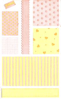 Swatches Pink Calico (Fabric) Stickers by Mrs. Grossman's