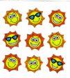 Sun With Faces Stickers by Sandylion Sticker Designs