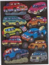 Cars Stickers by Sandylion Sticker Designs