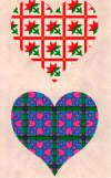 Quilted Hearts Stickers by Mrs. Grossman's
