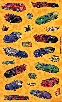 Racecars Stickers by Sandylion Sticker Designs