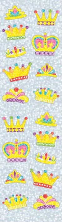 Rainbow Golden Crowns Stickers by Mrs. Grossman's