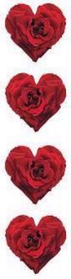 Red Rose Heart Stickers by Mrs. Grossman's